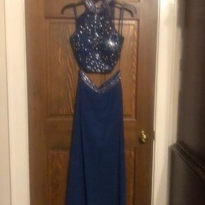 Royal Blue 2piece Formal Gown
